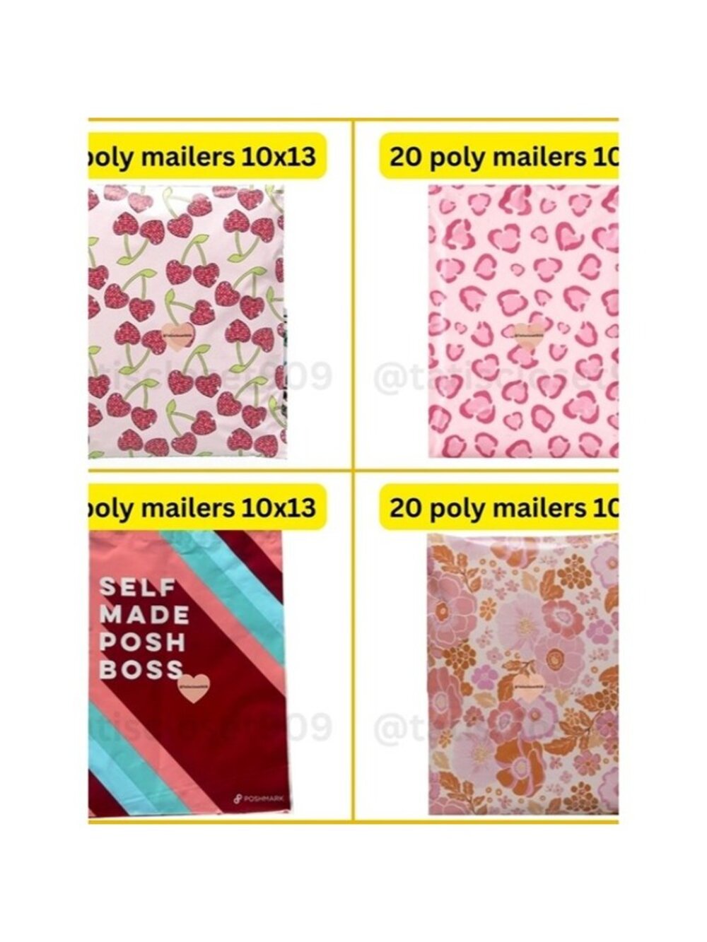 Pack Of 80 Poly Mailers Designs As Shown Size 10x13